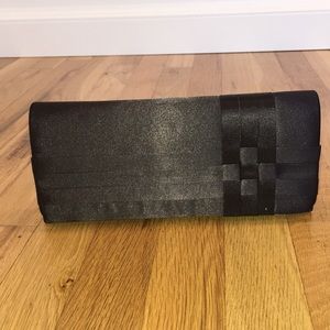 Lulu Townshend Black Satin Clutch